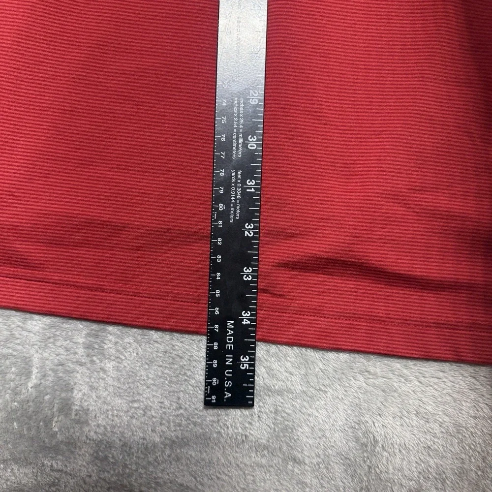 Adidas‎ Golf Polo Shirt Men's 2XL Red Striped Short Sleeve Activewear